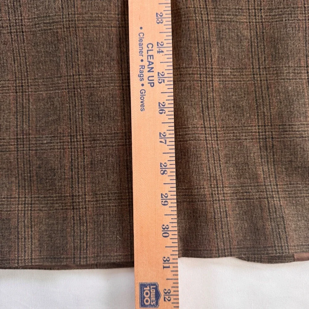 Brooks Brothers 346 Blazer Mens 40R Brown Glen Plaid 100% Wool Two Button Jacket